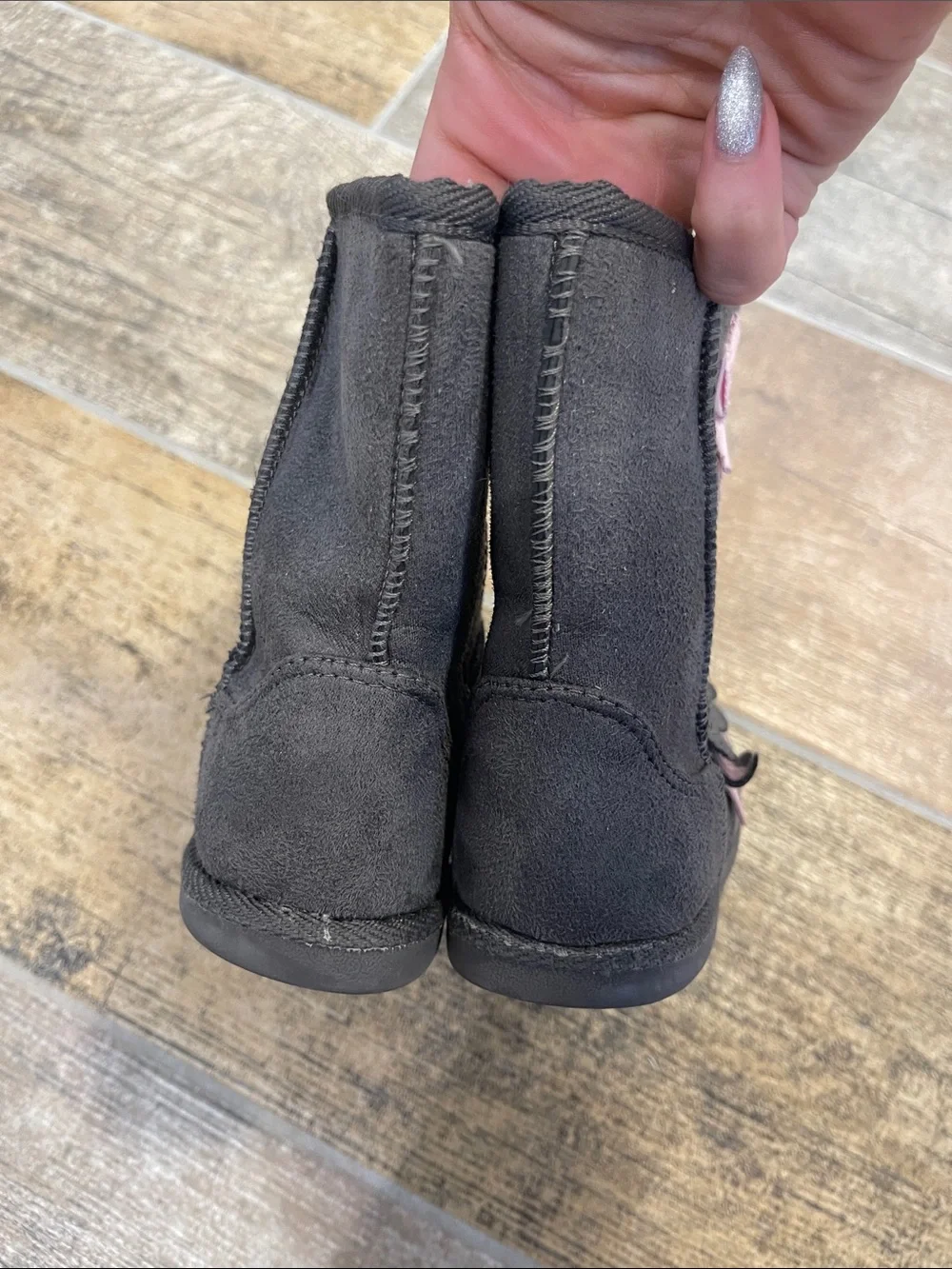 Harper Canyon Toddler Girls Gray Owl Boots Size 10